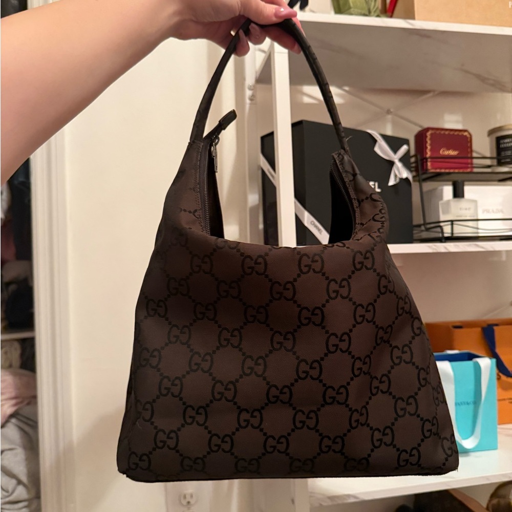 Gucci Dark Brown GG Shoulder Bag